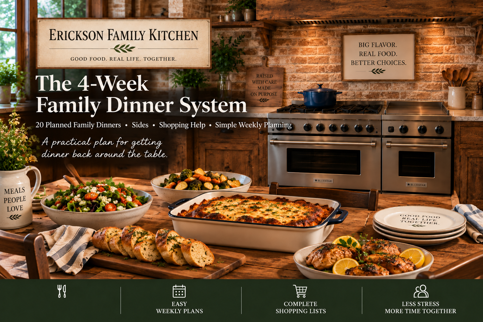 EFK Family Dinner System — Four Weeks of Real Family Meals